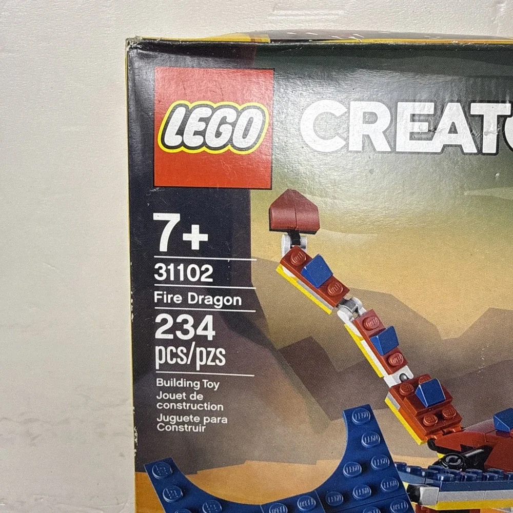 LEGO Creator 3 in 1 Fire Dragon 31102 New Sealed Retired Set 234 Pcs